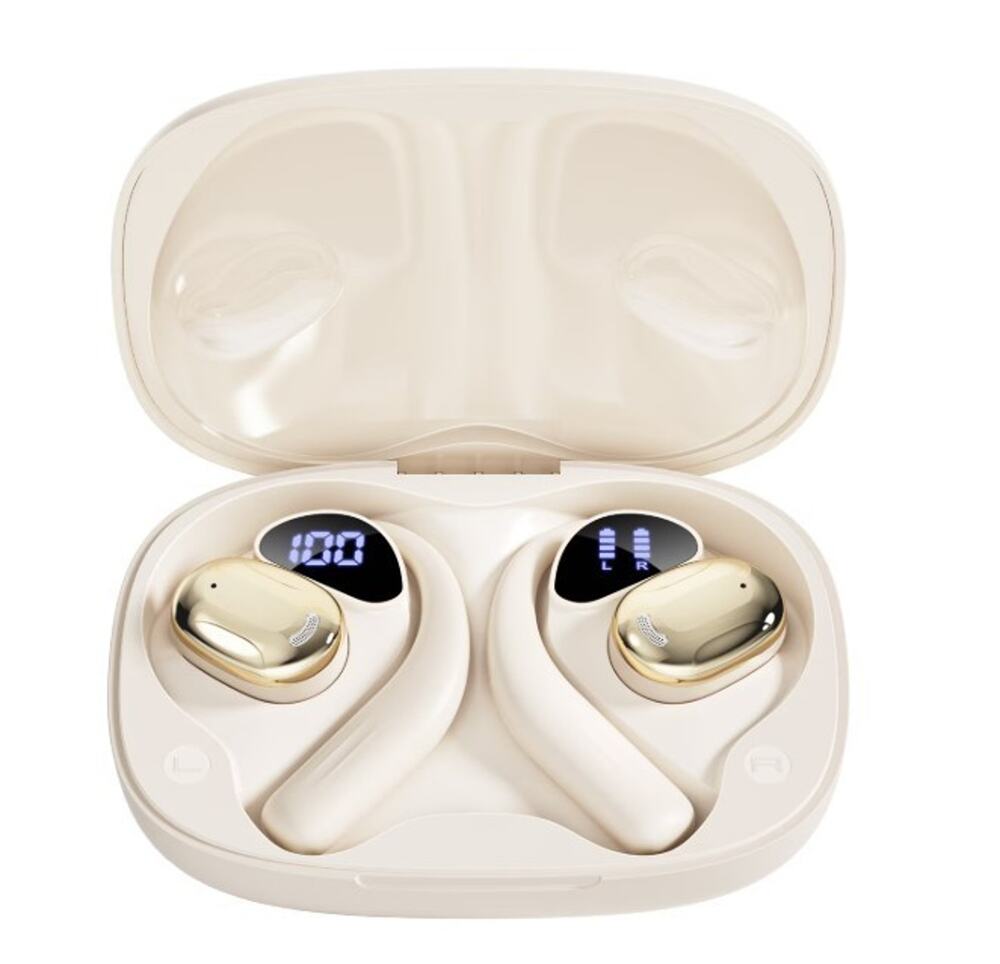 T16 True Wireless EARBUD HEADPHONE, 5.0 Dual LED Display, Khaki NEW SEALED
